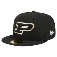 Casquette ajustée Purdue Boilermakers 59FIFTY noire New Era pour homme