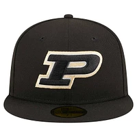 Casquette ajustée Purdue Boilermakers 59FIFTY noire New Era pour homme