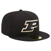 Casquette ajustée Purdue Boilermakers 59FIFTY noire New Era pour homme