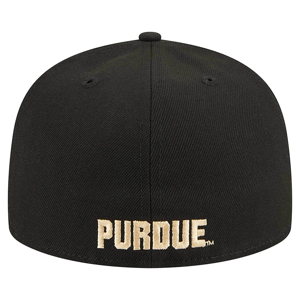 Casquette ajustée Purdue Boilermakers 59FIFTY noire New Era pour homme