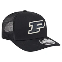 Men's New Era Black Purdue Boilermakers Primary 9SEVENTY Trucker Stretch-Snap Hat