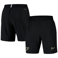 Short tissé Nike Purdue Boilermakers 2024/25 Sideline Performance pour homme noir