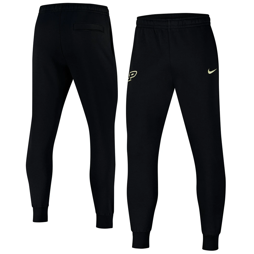 Pantalon en polaire Nike Purdue Boilermakers Club noir pour homme