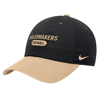 Casquette ajustable Nike Purdue Boilermakers Colorblock Club pour homme noire