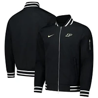 Men's Nike  Black Purdue Boilermakers Full-Zip Bomber Jacket