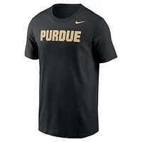 T-shirt Nike noir avec logo Purdue Boilermakers pour homme