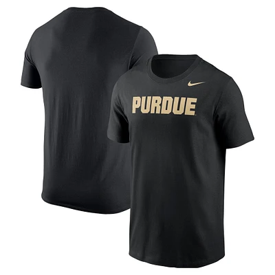T-shirt Nike noir avec logo Purdue Boilermakers pour homme