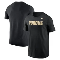T-shirt Nike noir avec logo Purdue Boilermakers pour homme