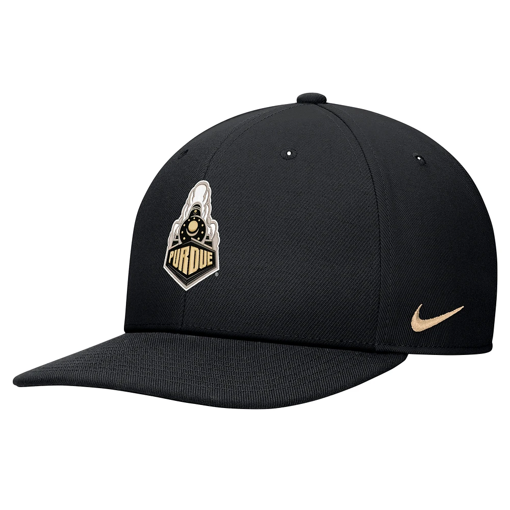 Casquette Snapback Nike Purdue Boilermakers Pro noire pour homme