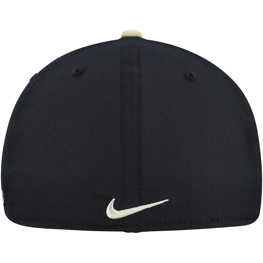 Men's Nike Black Purdue Boilermakers Rise Performance Flex Hat