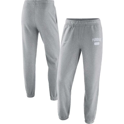 Pantalon Nike Purdue Boilermakers Saturday Fleece pour homme, gris chiné