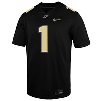 Maillot de match alternatif Nike #00 Purdue Boilermakers noir pour homme