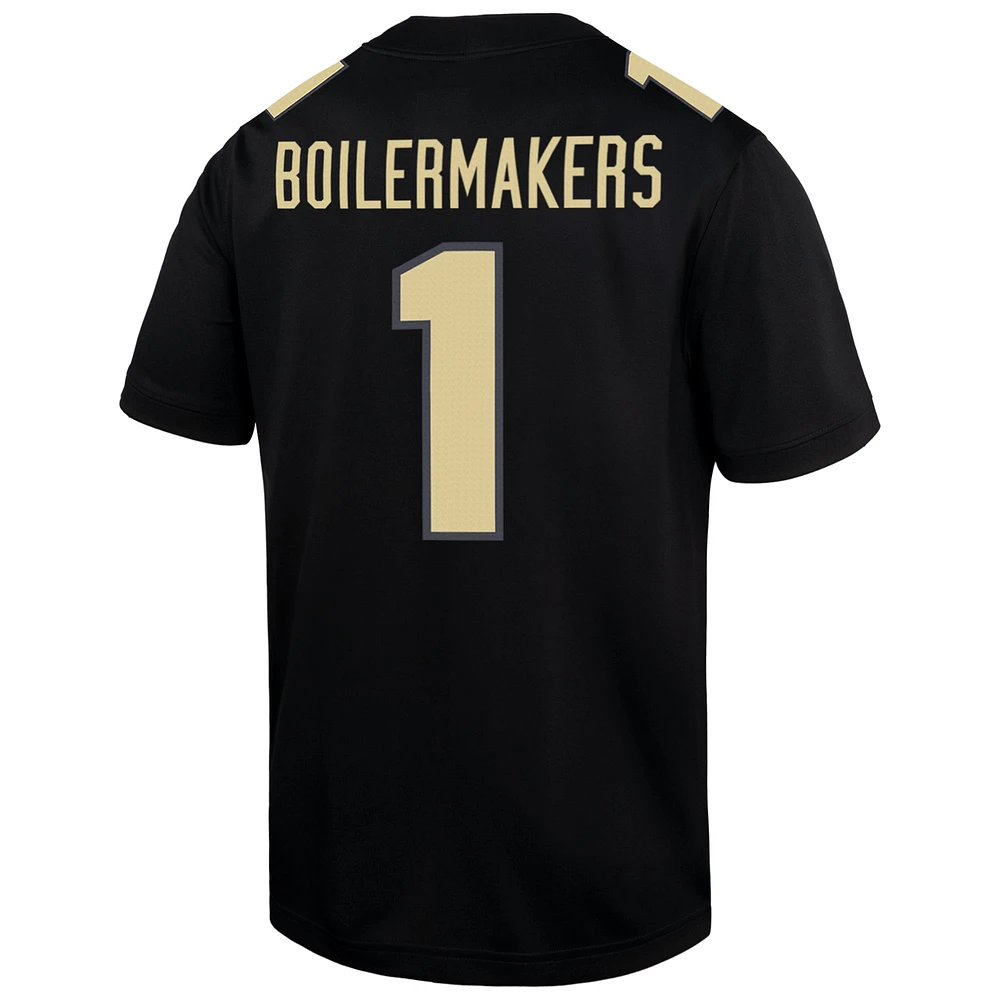 Maillot de match alternatif Nike #00 Purdue Boilermakers noir pour homme