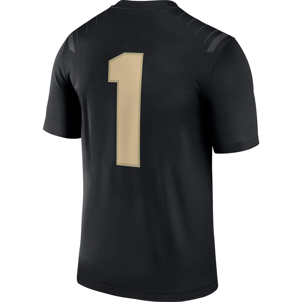 Men's Nike #1 Black Purdue Boilermakers Legend Jersey