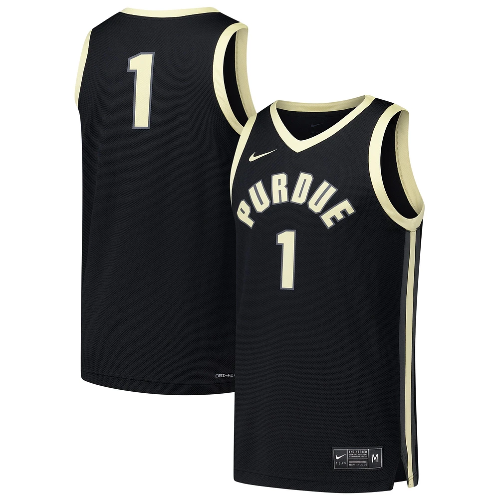 Maillot de basket-ball réplique Nike #1 Purdue Boilermakers noir pour homme