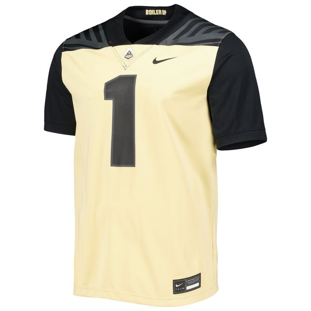 Nike Men's Oregon Ducks #1 Yellow Dri-FIT Game Football Jersey