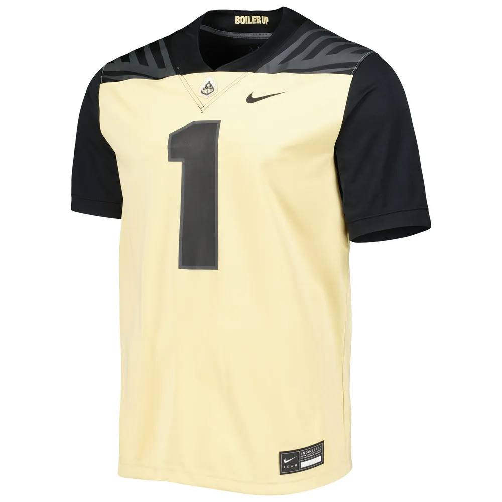 Maillot de football intouchable Nike #1 Gold Purdue Boilermakers pour homme