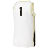 Maillot de basket-ball réplique blanc Nike #1 Purdue Boilermakers pour homme