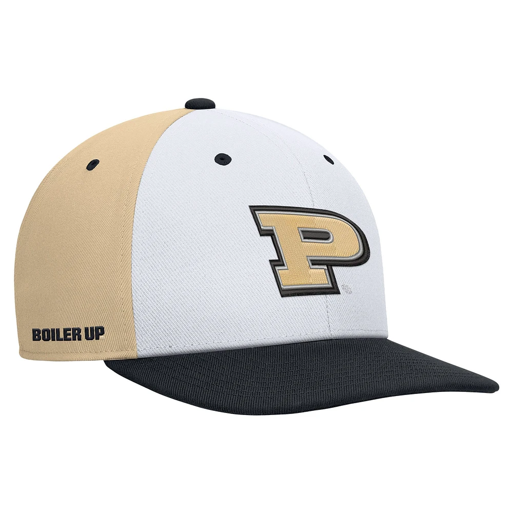 Men's Nike White/Gold Purdue Boilermakers Pro Performance Snapback Hat