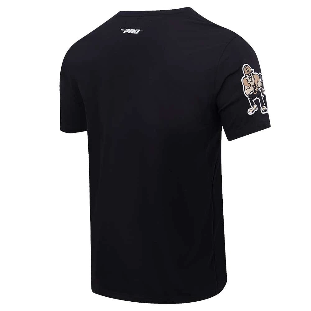 T-shirt à logo empilé classique Purdue Boilermakers Pro Standard pour hommes, noir