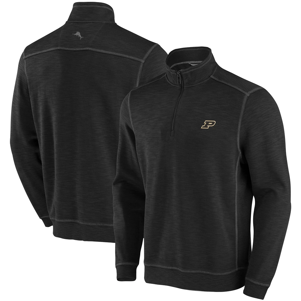 Tommy Bahama Noir Purdue Boilermakers Sport Tobago Bay Tri-Blend Half-Zip Jacket