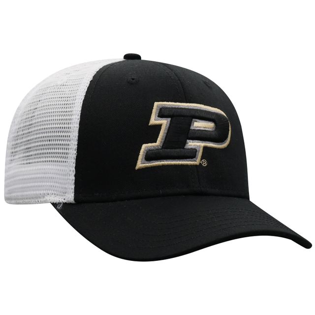 Casquette Snapback Top of the World noir/blanc Purdue Boilermakers Trucker pour hommes