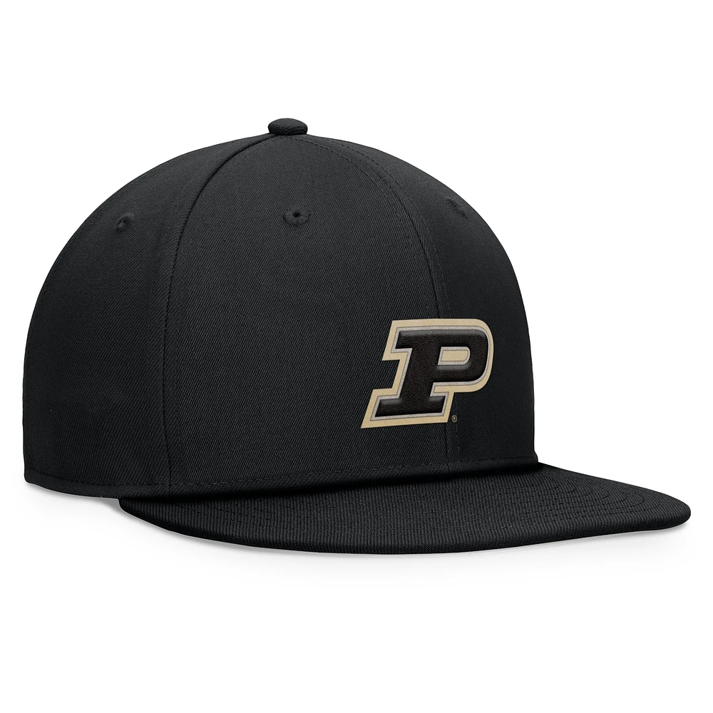 Casquette Snapback fondamentale Top of the World noire Purdue Boilermakers pour hommes