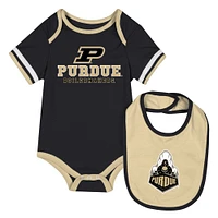 Newborn & Infant Colosseum  Black Purdue Boilermakers Bodysuit Bib Set