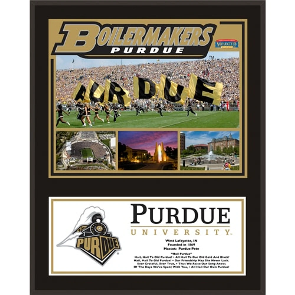 Purdue Boilermakers 12'' x 15'' Sublimated Team Plaque