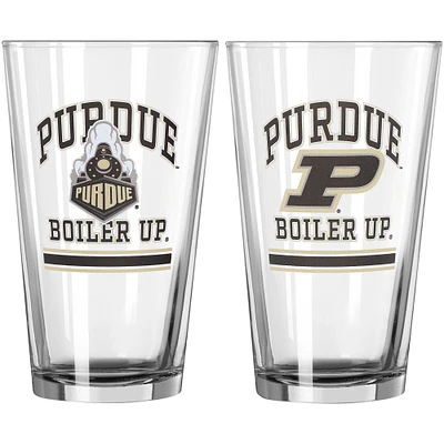 Chaudronniers Purdue 16oz. Verre à pinte, paquet de deux