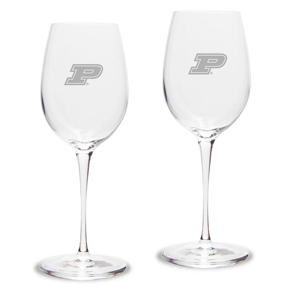 Georgetown Hoyas 2-Piece 12oz. Luigi Bormioli Titanium White Wine Glass Set