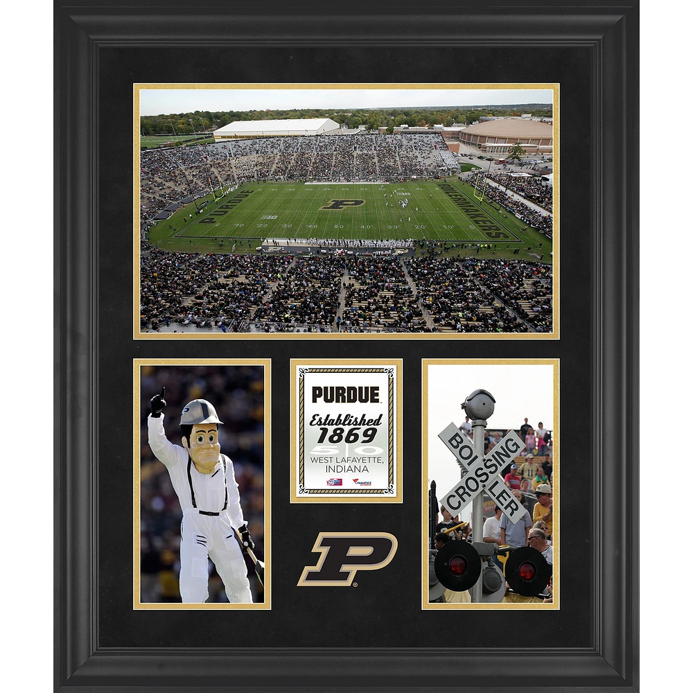 Purdue Boilermakers Ross-Ade Stadium Framed 20'' x 24'' 3-Opening Collage