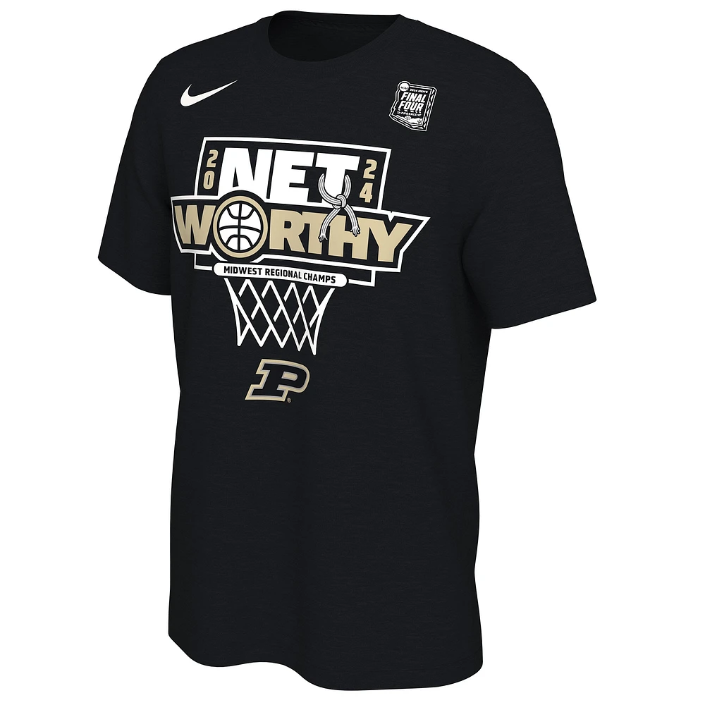 T-shirt unisexe Nike Black Purdue Boilermakers 2024 NCAA Tournoi de basket-ball pour hommes March Madness Final Four Locker Room