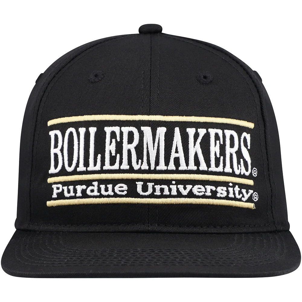 Casquette unisexe The Game Black Purdue Boilermakers Retro Bar Snapback