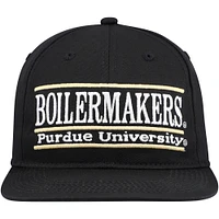 Unisex The Game Black Purdue Boilermakers Retro Bar Snapback Hat