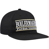 Casquette unisexe The Game Black Purdue Boilermakers Retro Bar Snapback