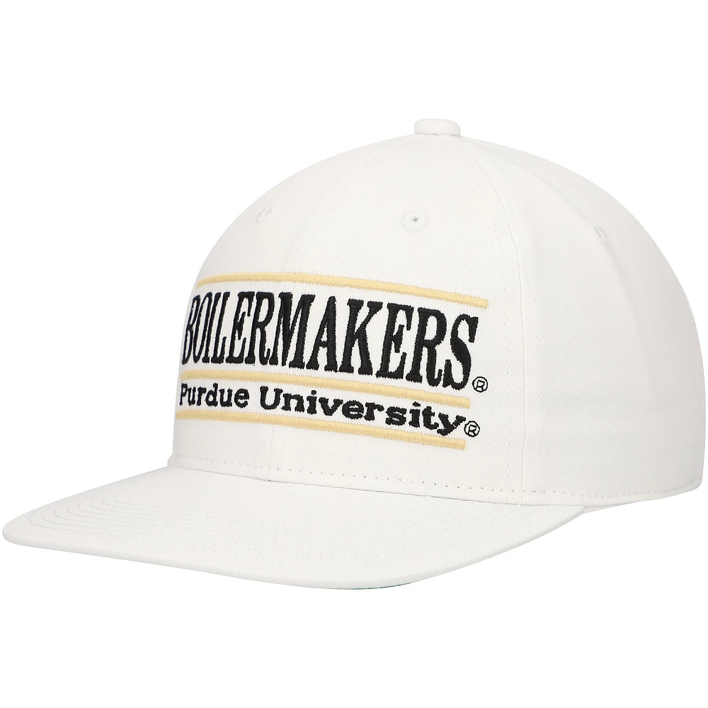 Chapeau réglable unisexe The Game White Purdue Boilermakers Bar Retro