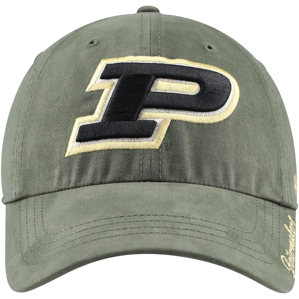 Chapeau réglable Purdue Boilermakers Miata Clean Up '47 Heather Green pour femmes