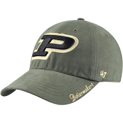 Chapeau réglable Purdue Boilermakers Miata Clean Up '47 Heather Green pour femmes