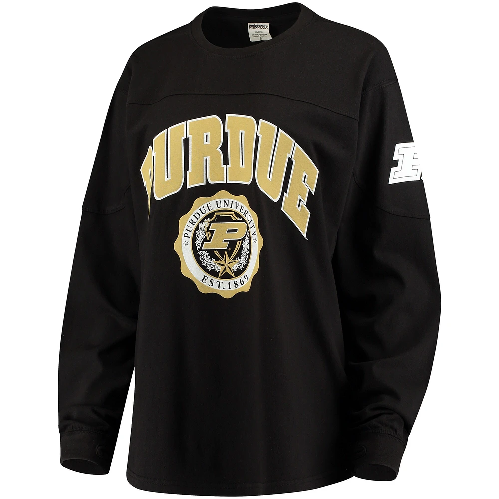 Women's Black Purdue Boilermakers Edith Long Sleeve T-Shirt