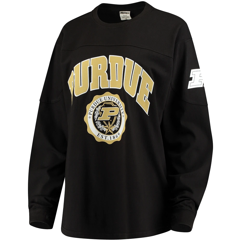 Women's Black Purdue Boilermakers Edith Long Sleeve T-Shirt