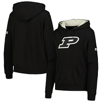 Chandail à capuchon noir Purdue Boilermakers Team Big Logo pour femmes