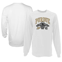 Women's Blue 84 White Purdue Boilermakers 2024 NCAA Men's Basketball Tournament March Madness Final Four Oversized Long Sleeve T-Shirt