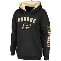 Women's Colosseum Black Purdue Boilermakers Loud and Proud Pullover Hoodie