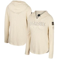 Colosseum Cream Purdue Boilermakers OHT Appréciation militaire Casey Raglan T-shirt à capuche manches longues pour femmes