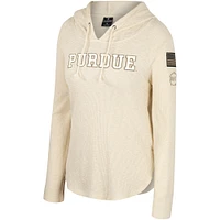 Colosseum Cream Purdue Boilermakers OHT Appréciation militaire Casey Raglan T-shirt à capuche manches longues pour femmes