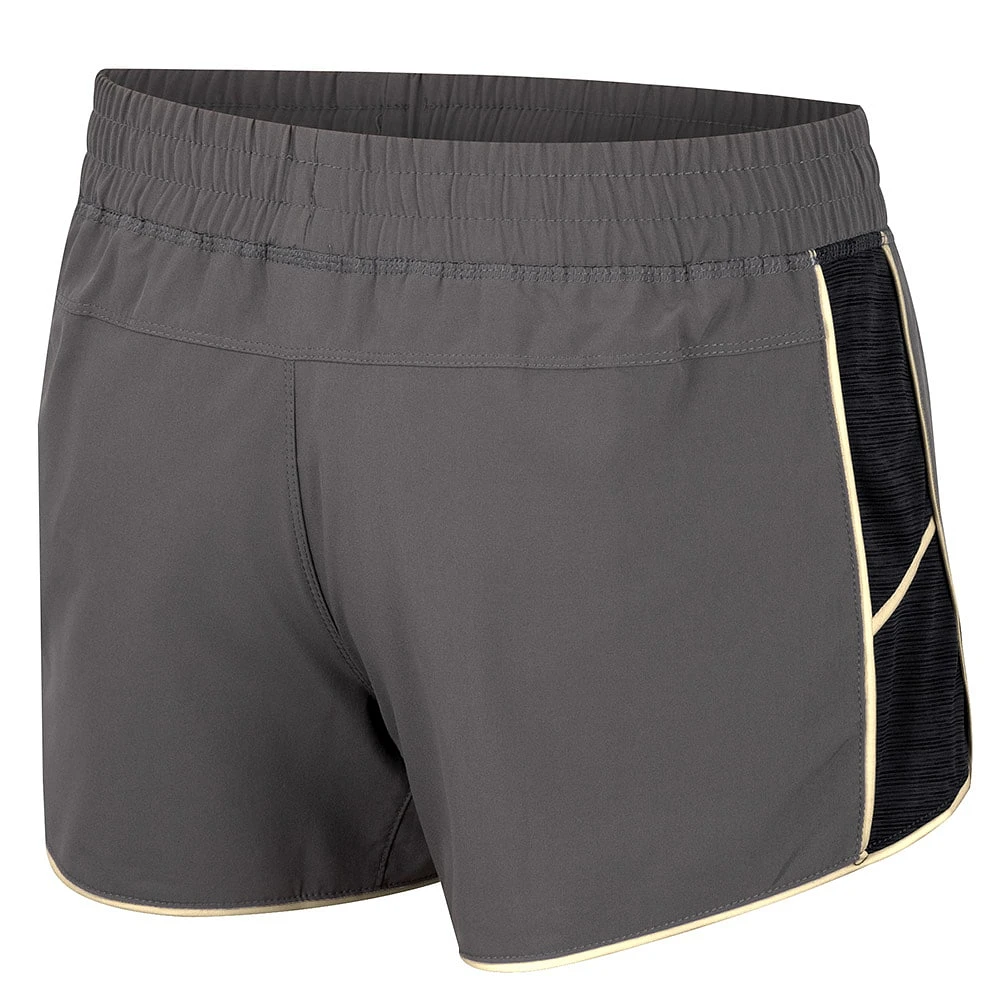 Women's Colosseum Gray Purdue Boilermakers Pull The Switch Running Shorts