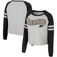 Colosseum Heather Grey Purdue Boilermakers I'm Gliding Here T-shirt court à manches longues raglan pour femmes