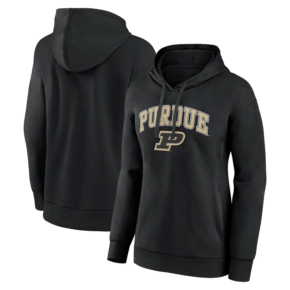 Sweat à capuche noir Purdue Boilermakers Campus Fanatics pour femmes