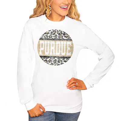 Purdue Boilermakers Women's Scoop & Score Long Sleeve T-Shirt - White